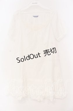 画像1: PINK HOUSE / モチーフタックシャツチュニック  シロ O-25-10-31-078-LO-TO-IG-OS