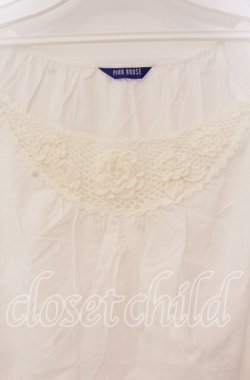 画像2: PINK HOUSE / モチーフタックシャツチュニック  シロ O-25-10-31-078-LO-TO-IG-OS