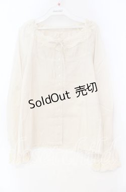 画像1: PINK HOUSE / 花モチーフブラウス  生成り O-25-10-31-081-LO-BL-IG-OS