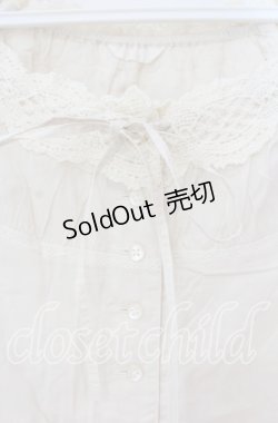 画像2: PINK HOUSE / 花モチーフブラウス  生成り O-25-10-31-081-LO-BL-IG-OS