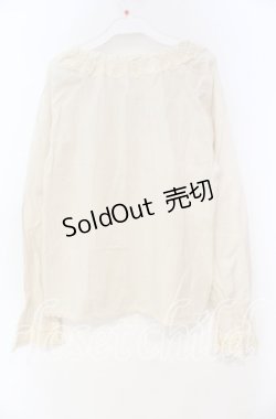 画像3: PINK HOUSE / 花モチーフブラウス  生成り O-25-10-31-081-LO-BL-IG-OS