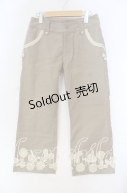 画像1: 【SALE】PINK HOUSE / ニットモチーフパンツ L ベージュ O-25-10-31-082-LO-PA-IG-ZT086
