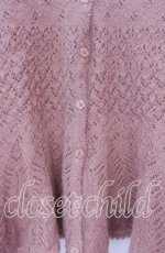 画像2: 【SALE】PINK HOUSE / 透かし編みカーディガン  ピンク O-25-10-31-083-LO-TS-IG-ZT461 (2)