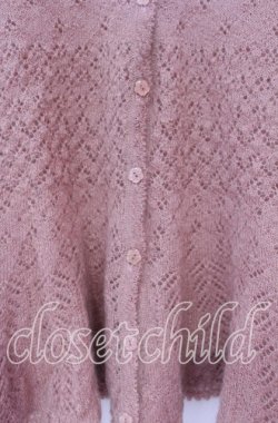 画像2: PINK HOUSE / 透かし編みカーディガン  ピンク O-25-10-31-083-LO-TS-IG-OS