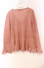 画像3: 【SALE】PINK HOUSE / 透かし編みカーディガン  ピンク O-25-10-31-083-LO-TS-IG-ZT461 (3)