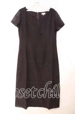 画像1: TOMATSU / 刺繍リネンワンピース 38 ブラウン O-25-10-31-085-LO-OP-IG-OS