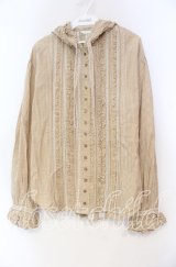 PINK HOUSE / ギンガムフリルフードブラウス  オレンジ O-25-10-31-086-LO-BL-IG-OS