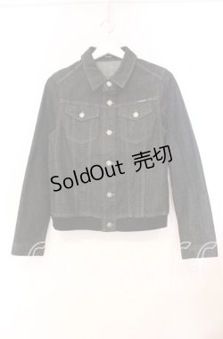 画像1: PINK HOUSE / くま刺繍デニムジャケット L クロ O-25-10-31-088-LO-JA-IG-OS