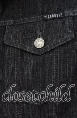 画像2: PINK HOUSE / くま刺繍デニムジャケット L クロ O-25-10-31-088-LO-JA-IG-OS