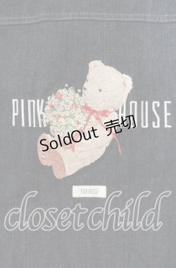 画像4: PINK HOUSE / くま刺繍デニムジャケット L クロ O-25-10-31-088-LO-JA-IG-OS