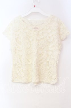 画像3: TOMATSU / ローズ編みトップス  アイボリー O-25-10-31-089-LO-TO-IG-OS