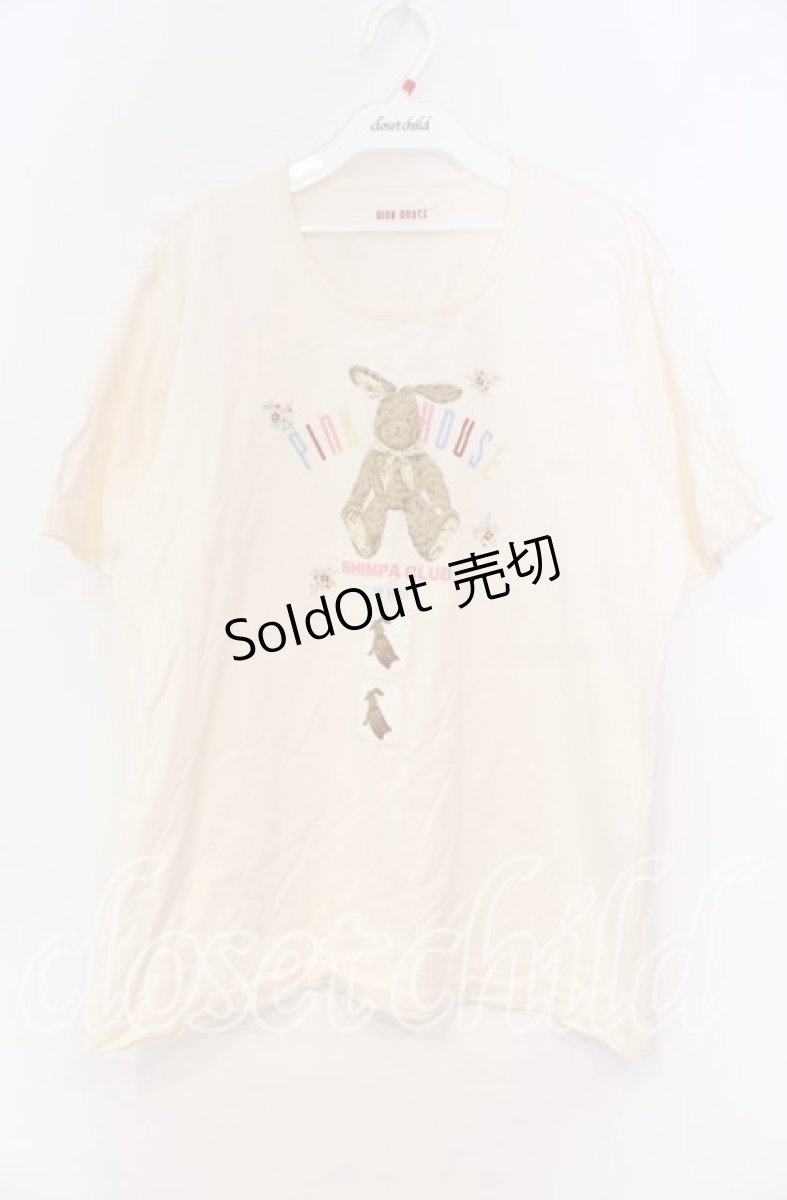 画像1: 【SALE】PINK HOUSE / ラビットプリントTシャツ L オフシロ O-25-10-31-010-LO-TS-IG-ZT080 (1)