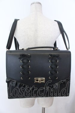 画像1: axes femme POETIQUE / レースアップサッチェルバッグ   O-25-10-31-2040-AX-BG-OW-OS