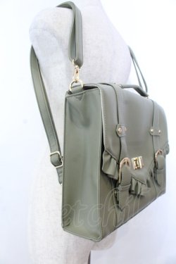 画像2: axes femme POETIQUE / フリルサッチェルバッグ  グリーン O-25-10-31-2041-AX-BG-OW-OS