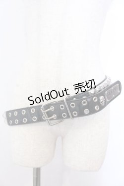 画像1: SEX POT ReVeNGe / スタッズベルト  ブラック O-25-10-31-2042-SP-ZA-IG-OS