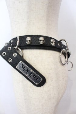 画像2: SEX POT ReVeNGe / スカルスタッズベルト  ブラック×シルバー O-25-10-31-2043-SP-ZA-IG-OS