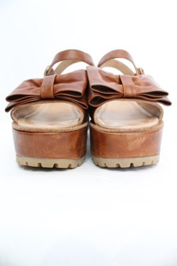 画像3: Jane Marple / オープントゥリボンサンダル 約24cm相当 ライトブラウン O-25-10-31-2004-JM-SH-IG-OS