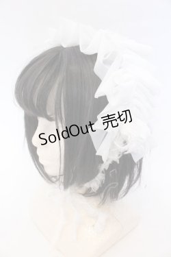 画像1: MARBLE / フリンジリボンフリルヘッドドレス  オフホワイト O-25-10-31-2047-GO-AC-IG-OS