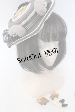 画像1: Hoshibako Works / ベアーズベーカリー カクテルハット  グレー O-25-10-31-2048-LO-AC-OW-OS