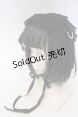 metamorphose / チュールレースヘッドドレス(パールチェーン)  クロ O-25-10-31-2052-ME-AC-IG-OS