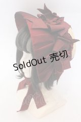 Hoshibako Works / 油彩の薔薇　 ボンネット  ナチュラル×ワイン O-25-10-31-2054-LO-AC-IG-ZT-K004