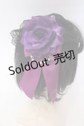 ATELIER PIERROT / 薔薇レースカチューシャ  パープル×ブラック O-25-10-31-2055-EL-AC-IG-OS