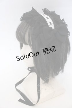 画像1: Vallee lys / Lace Enchantment Headdress  ブラック×ホワイト O-25-10-31-2056-GO-AC-IG-OS