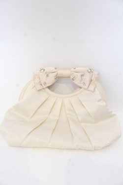 画像1: axes femme / リボンパーティーハンドバッグ 270×200×60cm アイボリー O-25-10-31-2059-AX-BG-IG-OS