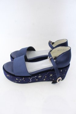 画像2: axes femme POETIQUE / 星座刺繍サンダル L ネイビー O-25-10-31-2060-AX-SH-IG-OS