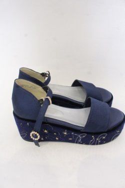 画像4: axes femme POETIQUE / 星座刺繍サンダル L ネイビー O-25-10-31-2060-AX-SH-IG-OS
