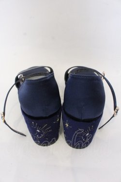 画像6: axes femme POETIQUE / 星座刺繍サンダル L ネイビー O-25-10-31-2060-AX-SH-IG-OS