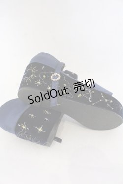 画像7: 【SALE】axes femme POETIQUE / 星座刺繍サンダル L ネイビー O-25-10-31-2060-AX-SH-IG-ZT273