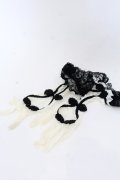 星箱works / 青華磁 レース手袋  シロ×クロ O-25-10-31-2063-PU-ZA-OW-OS