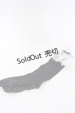 画像1: metamorphose / ラッセルレースハイソックス  クロ×シロ O-25-10-31-2067-ME-ZA-IG-OS