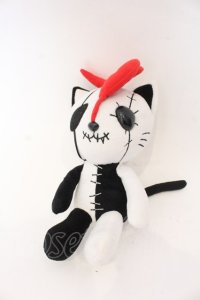 HANGRY&ANGRY / HANGRYぬいぐるみ  ブラック×ホワイト×レッド O-25-10-31-2069-HN-ZA-IG-ZT335