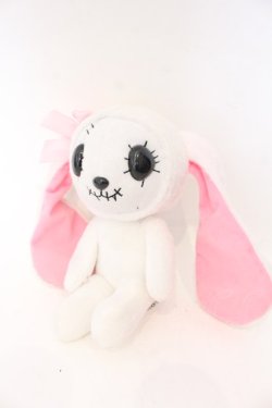 画像1: HANGRY&ANGRY / ANGRYぬいぐるみ  ホワイト×ブラック×ピンク うさみみ O-25-10-31-2070-HN-ZA-IG-OS