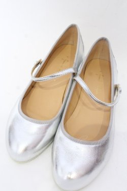 画像1: Franche Lippee / ラウンドトゥストラップパンプス 24.5cm シルバー O-25-10-31-2072-LO-SH-OW-OS