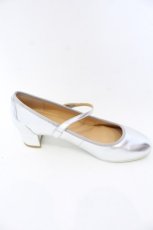 画像5: 【SALE】Franche Lippee / ラウンドトゥストラップパンプス 24.5ｃｍ シルバー O-25-10-31-2072-LO-SH-OW-ZT273 (5)