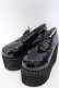 画像1: DearMyLove / 11cm厚底レースアップおでこパンプス 25.5cm ブラックエナメル O-25-10-31-2074-EL-SH-OW-OS (1)