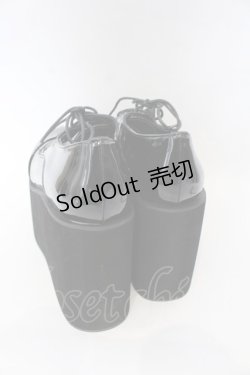 画像6: DearMyLove / 11cm厚底レースアップおでこパンプス 25.5ｃｍ ブラックエナメル O-25-10-31-2074-EL-SH-OW-OS