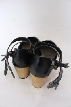 画像7: ALICE and the PIRATES / アンティーク木底シューズ M クロ O-25-10-31-2077-PA-SH-OW-OS