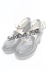 axes femme POETIQUE / リボンモチーフ使いローファー M クロ O-25-10-31-2007-AX-SH-OW-ZT1102W