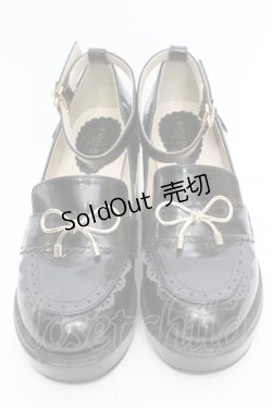 画像2: axes femme POETIQUE / リボンモチーフ使いローファー M クロ O-25-10-31-2007-AX-SH-OW-ZT1102W