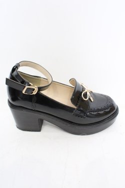 画像4: axes femme POETIQUE / リボンモチーフ使いローファー M クロ O-25-10-31-2007-AX-SH-OW-OS