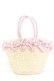 画像1: axes femme POETIQUE / リボン雑材風バッグ 23×20×13cm ナチュラル×ピンク O-25-10-31-2002-AX-BG-IG-OS (1)