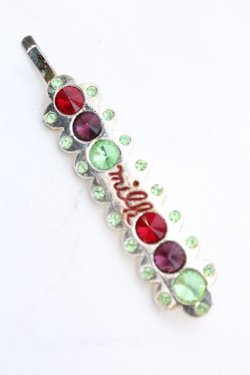 画像1: MILK / ストーン配色ヘアピン  ゴールド×マルチ O-25-10-31-2015-ML-AC-IG-OS