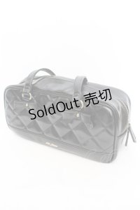 axes femme / ヨコ柄キルトボストンバッグ  クロ O-25-10-31-2003-AX-BG-IG-ZT1102W