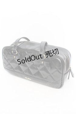 画像1: axes femme / ヨコ柄キルトボストンバッグ  クロ O-25-10-31-2003-AX-BG-IG-ZT1102W