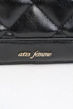 画像2: axes femme / ヨコ柄キルトボストンバッグ  クロ O-25-10-31-2003-AX-BG-IG-OS