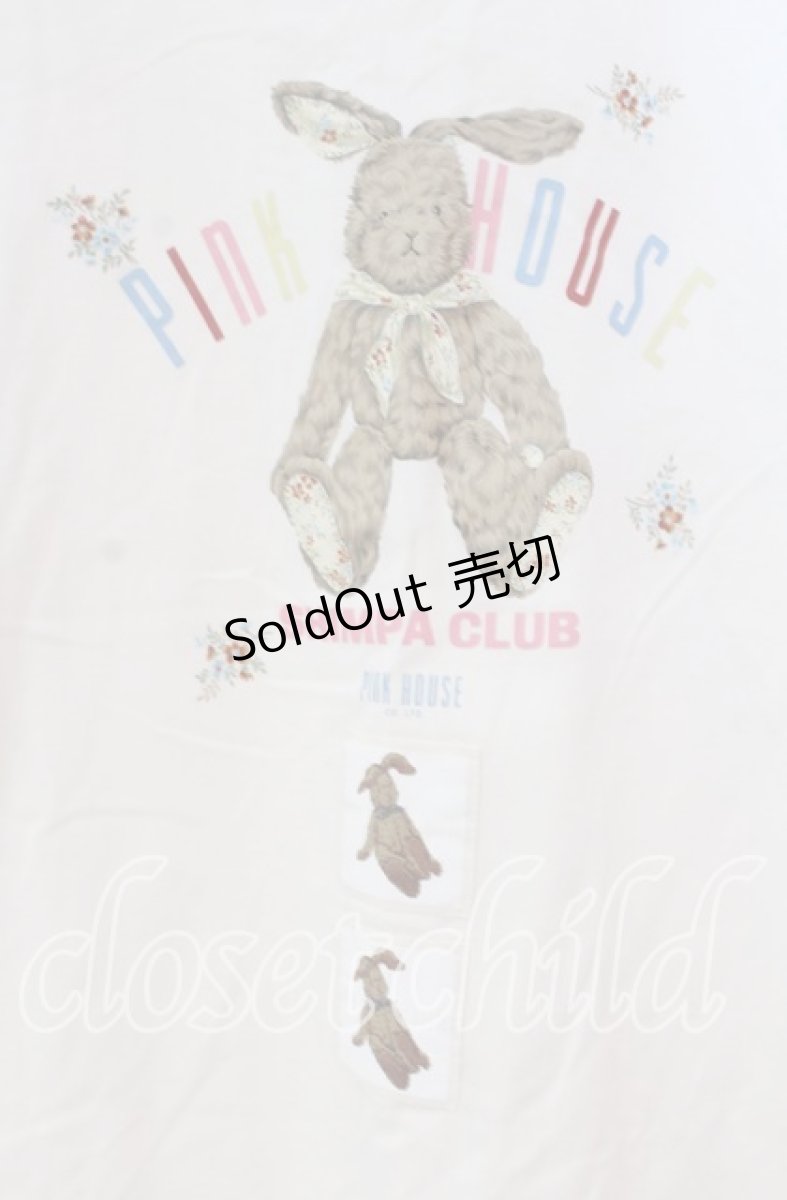 画像2: 【SALE】PINK HOUSE / ラビットプリントTシャツ L オフシロ O-25-10-31-010-LO-TS-IG-ZT080 (2)